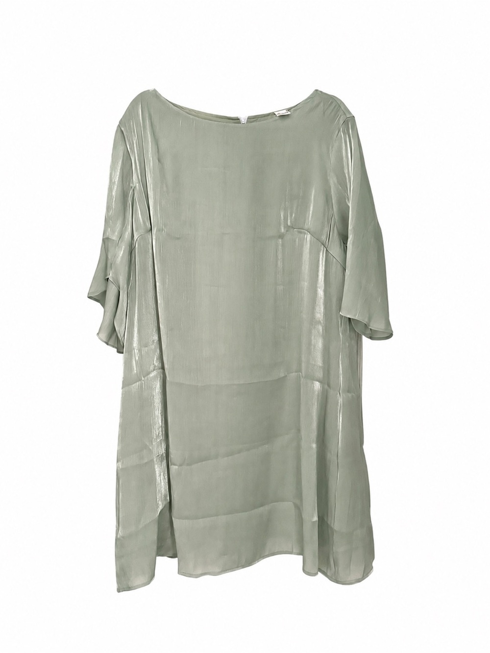 Umi Pale Sage Satin A-Line Tunic Dress